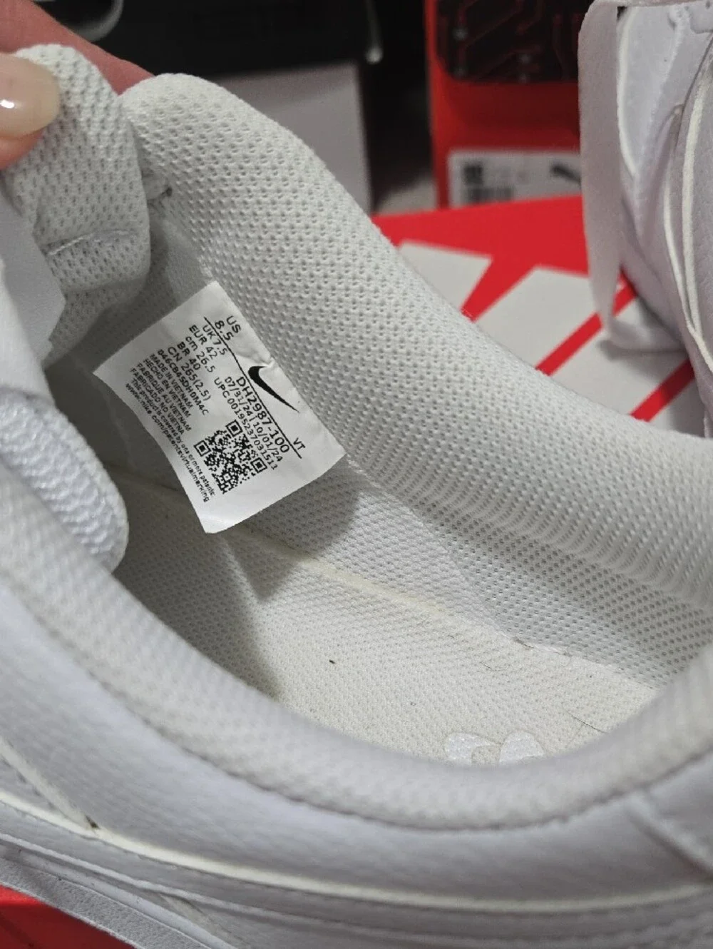 Nike Court Vision lo White Size 8.5